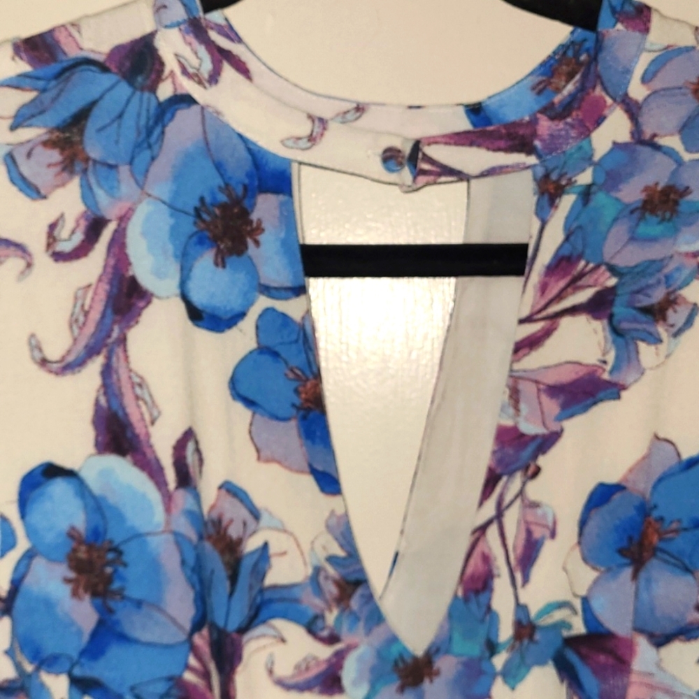 Free People Blue Teagan Long Sleeve Mini Dress - Picture 7 of 8
